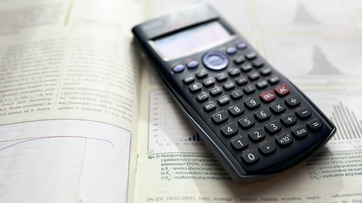 calculator-on-textbook